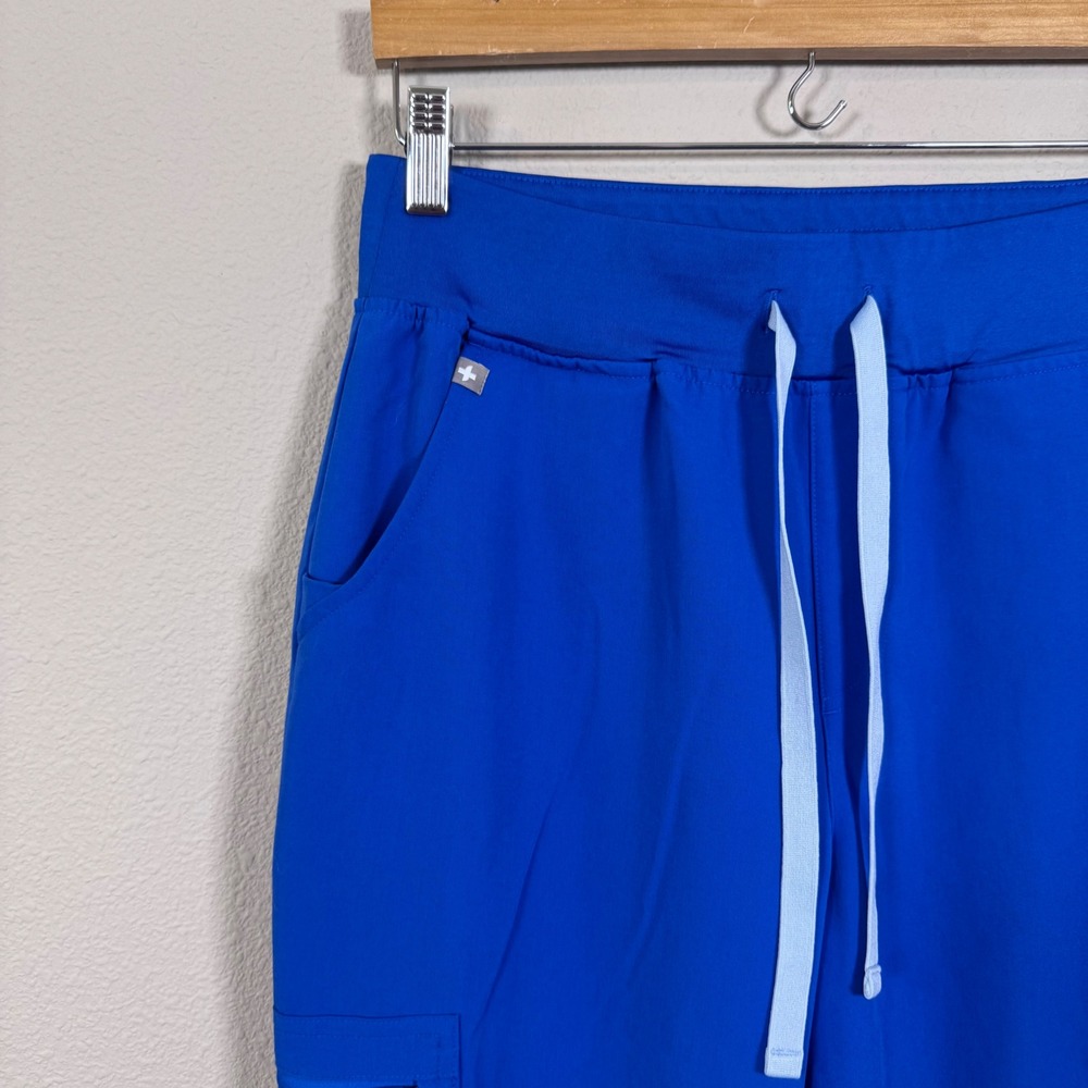 FIGS Zamora Jogger Scrub Pants Royal Blue Yoga Waistband Women's Medium Petite - Picture 3 of 5